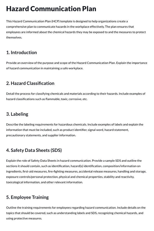 Hazard Communication Plan