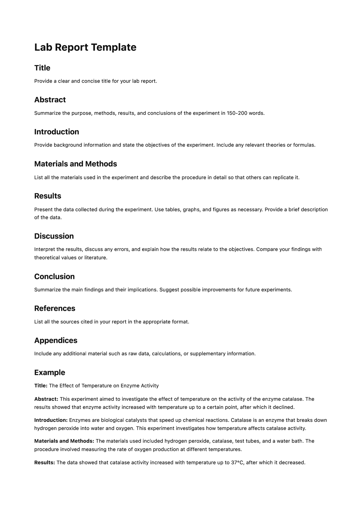 Lab Report Template