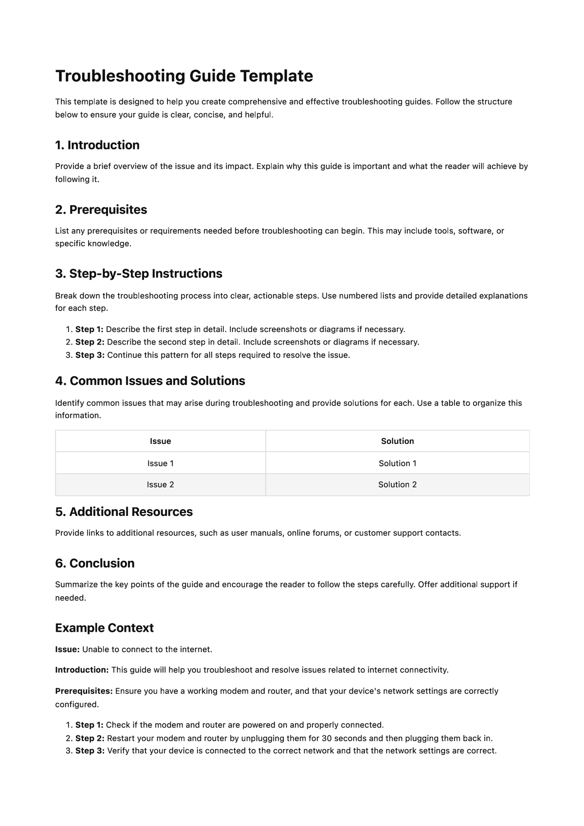 Troubleshooting Guides